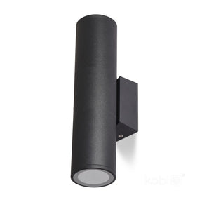 LED Wandlamp Bi-directioneel 65x260mm Rond GU10 IP54, achterkant in beeld (foto 1)