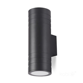 LED Wandlamp Bi-directioneel 90x260mm Rond GU10 IP54, achterkant in beeld (foto 1)