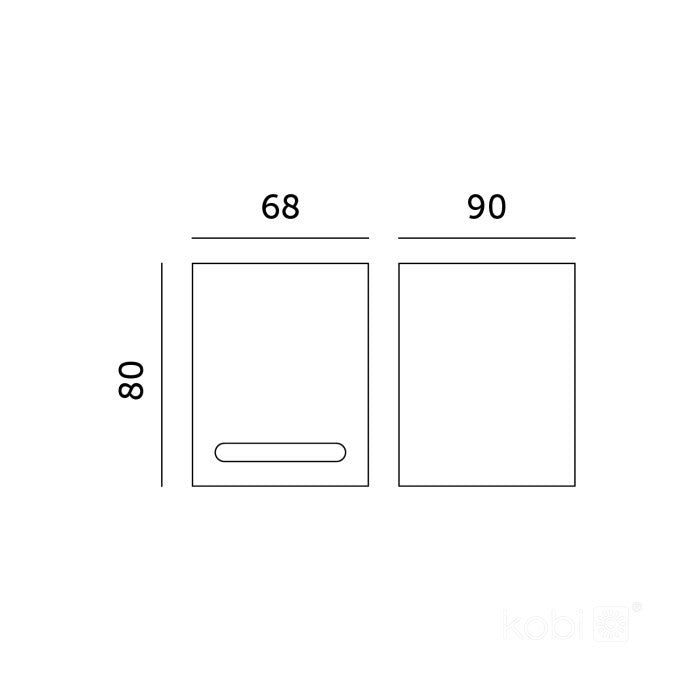 LED Wandleuchte GU10 80mm IP54