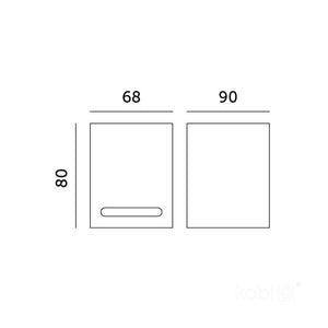 LED Wandleuchte GU10 80mm IP54