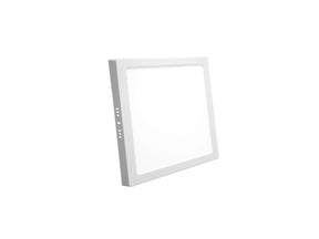 LED Opbouw Downlight 18W - Vierkant - 225x225mm, opbouwmontage en onder een hoek