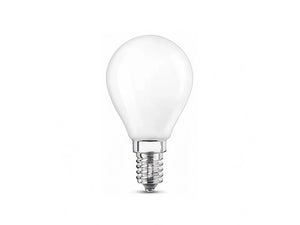 E27/E14 LED-Glühbirne, Filament P45, 5 W, 2600 K, mattiert, dimmbar