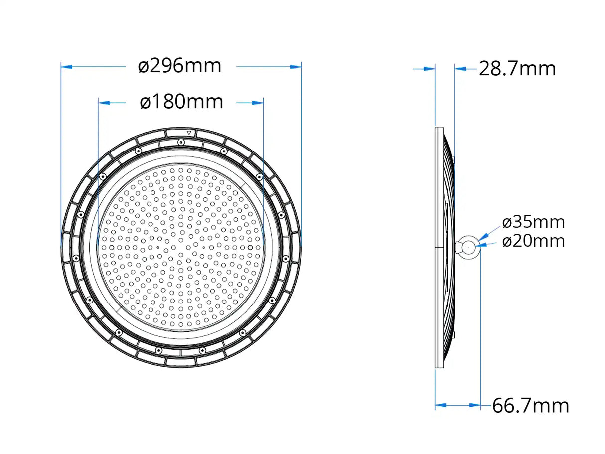 LED Hallenstrahler Basic 150W | 120lm/W