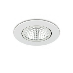 LED Inbouwspot 5W kantel- en dimbaar 85 mm, onderkant in beeld en wit