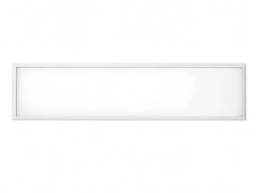 LED Paneel 30x120cm 28W 140lm/W Instelbare lichtkleur (CCT), in een systeemplafond en voorkant in