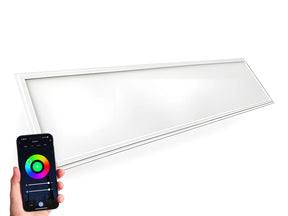 Slim LED Paneel 30x120cm 48W - Instelbare lichtkleur CCT + Kleur (RGB), 6000K en in een