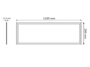 LED Paneel 30x120cm 36W 140lm/W X-High lumen - Flikkervrij