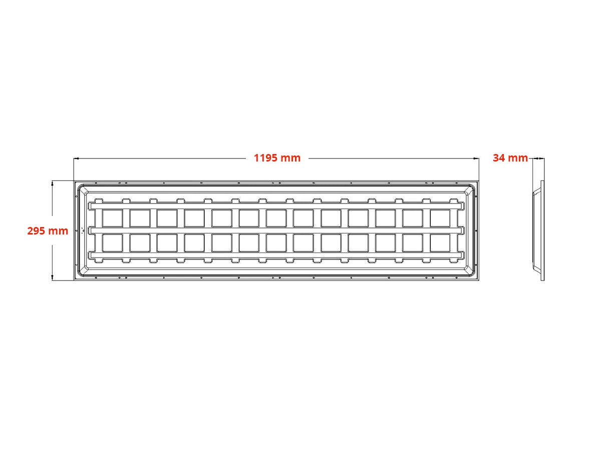 LED-Panel 30x120cm 25W 200lm/W