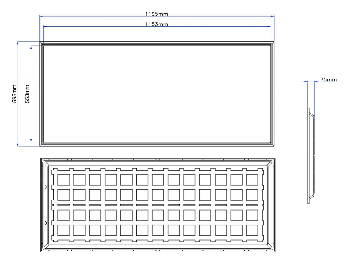LED-Panel 60x120cm 45W 150lm/W