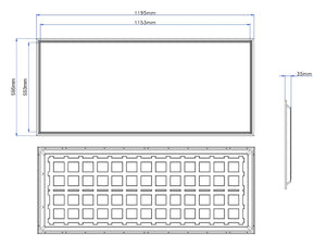 LED-Panel 60x120cm 45W 150lm/W