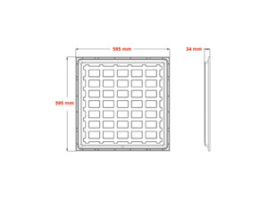 LED-Panel 60x60cm 25W 200lm/W – Philips LED-Treiber