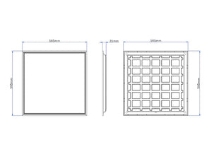 LED-Panel 60x60cm 28W 150lm/W