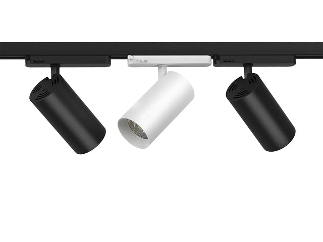 Integrated LED Railspot 3 fase 10W CRI>90, zijaanzicht en zwart (foto 2)