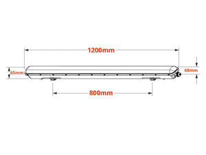 LED-Tri-Proof-Leuchte 120cm 36W IP65 Philips-Treiber 190lm/W