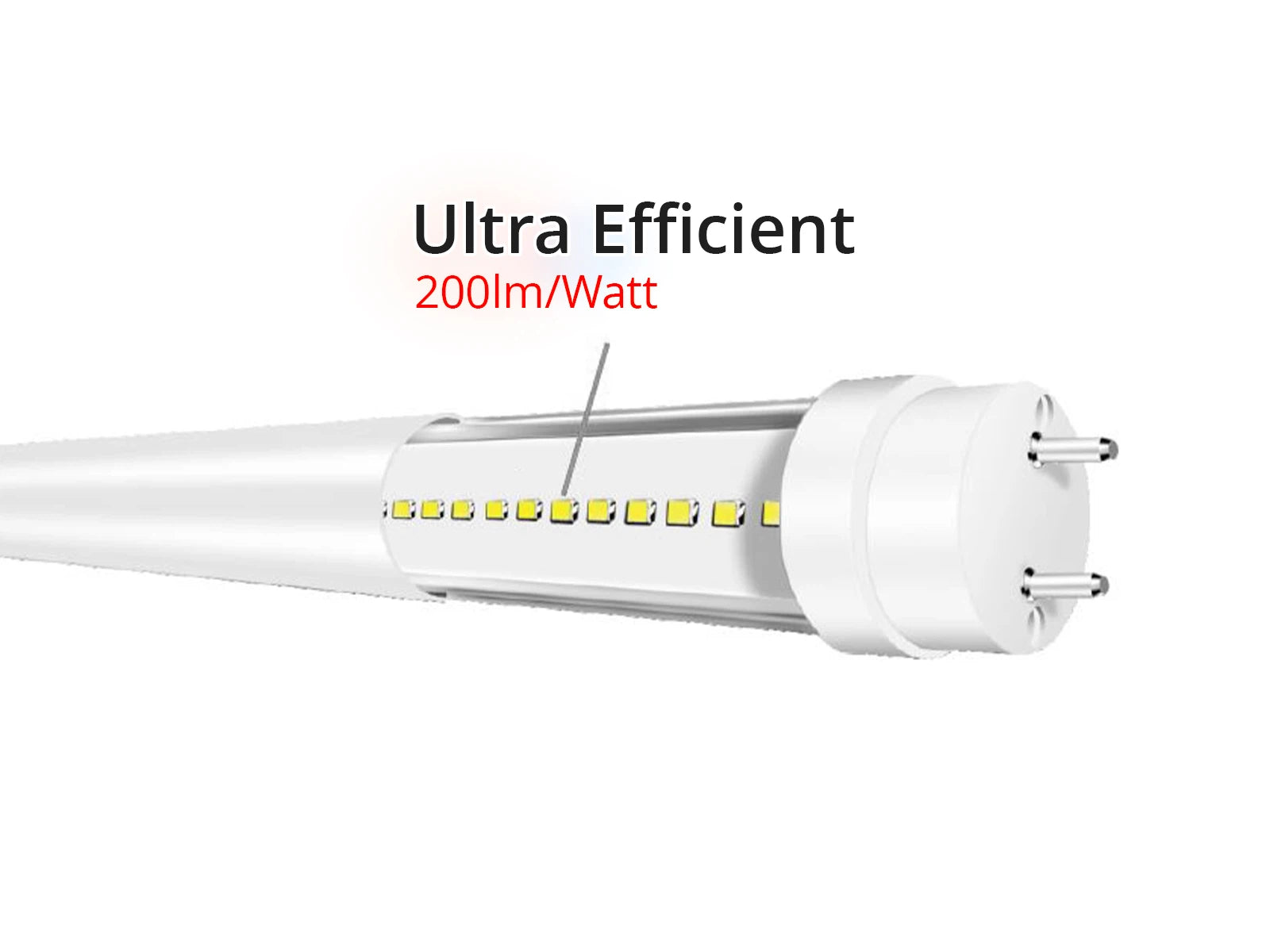 T8 LED-Röhre 1,2 M, 20 Watt – Aluminium-Kunststoff-Gehäuse, Für Büro & Gewerbe