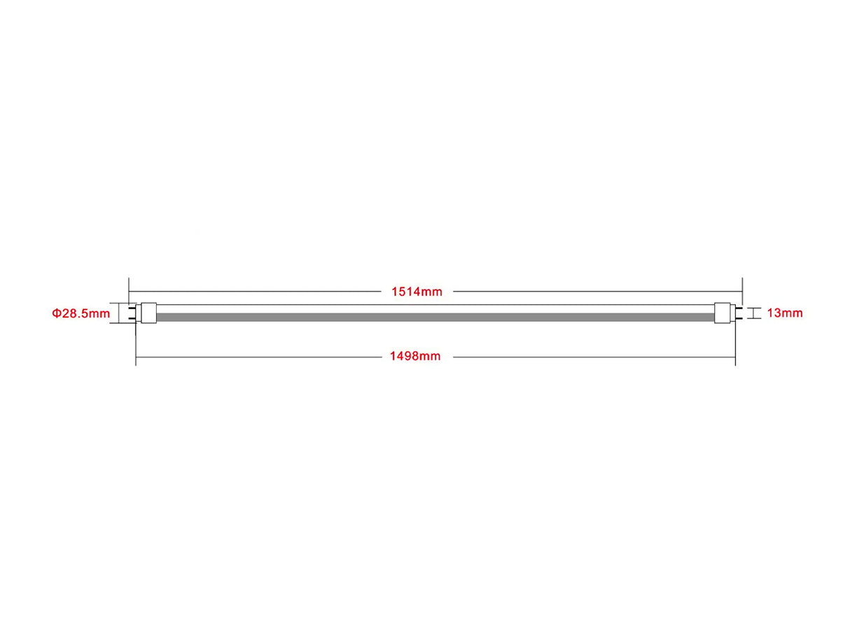 LED-Röhre T8 150cm 18/25W 200 lm/W