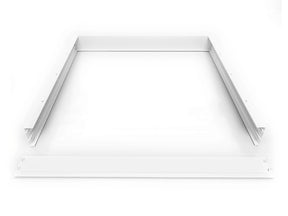Wit Opbouw frame LED Paneel 62x62cm - Extra hoog 68mm, opbouwframe en voorkant in beeld (foto 1)