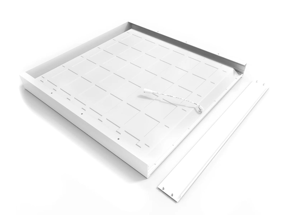 Hinterleuchtetes LED Panel Aufbaurahmen 60x60cm weiß