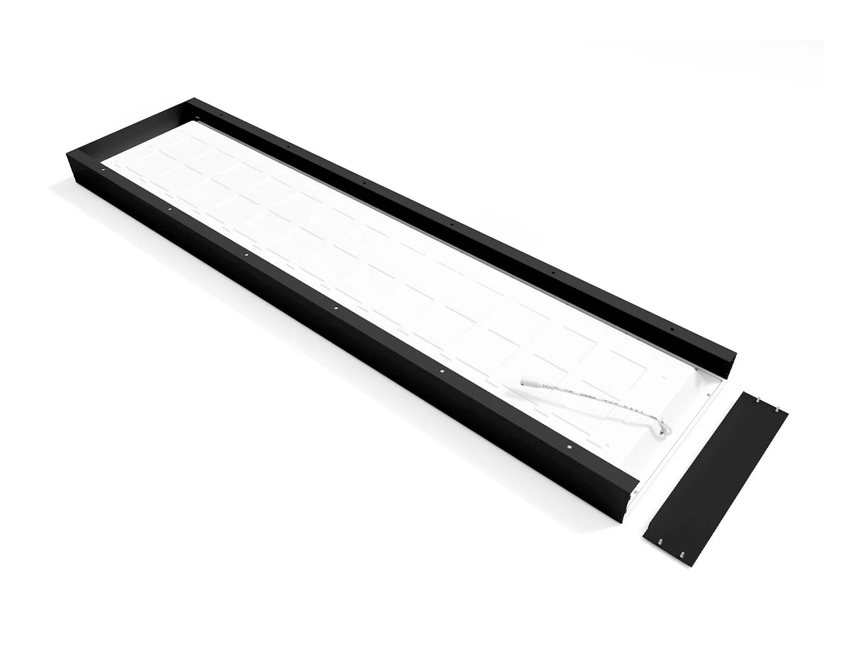 Back-lit LED Panel Aufbaurahmen 30x120cm schwarz