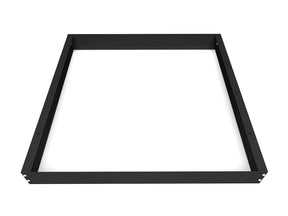 Zwart Opbouw frame LED Paneel 62x62cm - Extra hoog 68mm, opbouwframe en voorkant in beeld (foto 1)