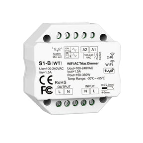 WiFi LED Push dimmer 200W Triac 2.4G, default title, productfoto